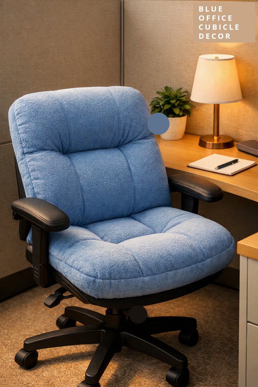 Blue Office Cubicle Decor Idea 9 Chair Cushion
