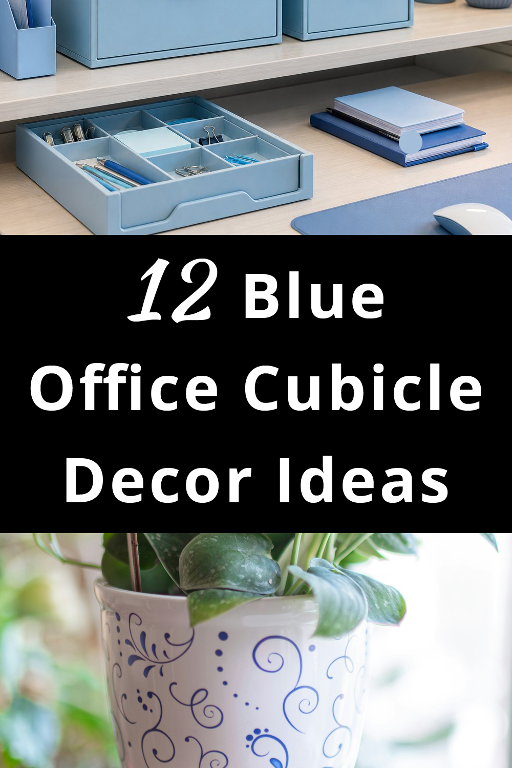 Blue Office Cubicle Decor Ideas p1