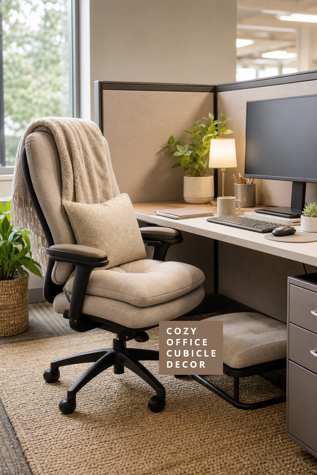 Cozy Office Cubicle Decor Idea 6 Plush Chair Comfort