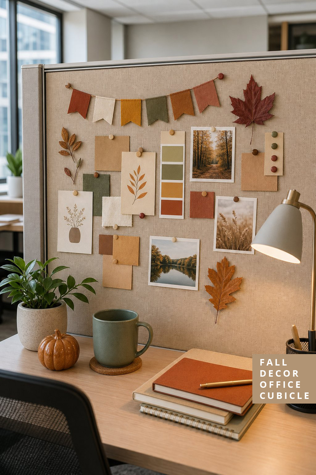 Fall Office Cubicle Decor Idea 5 Pinboard Styling