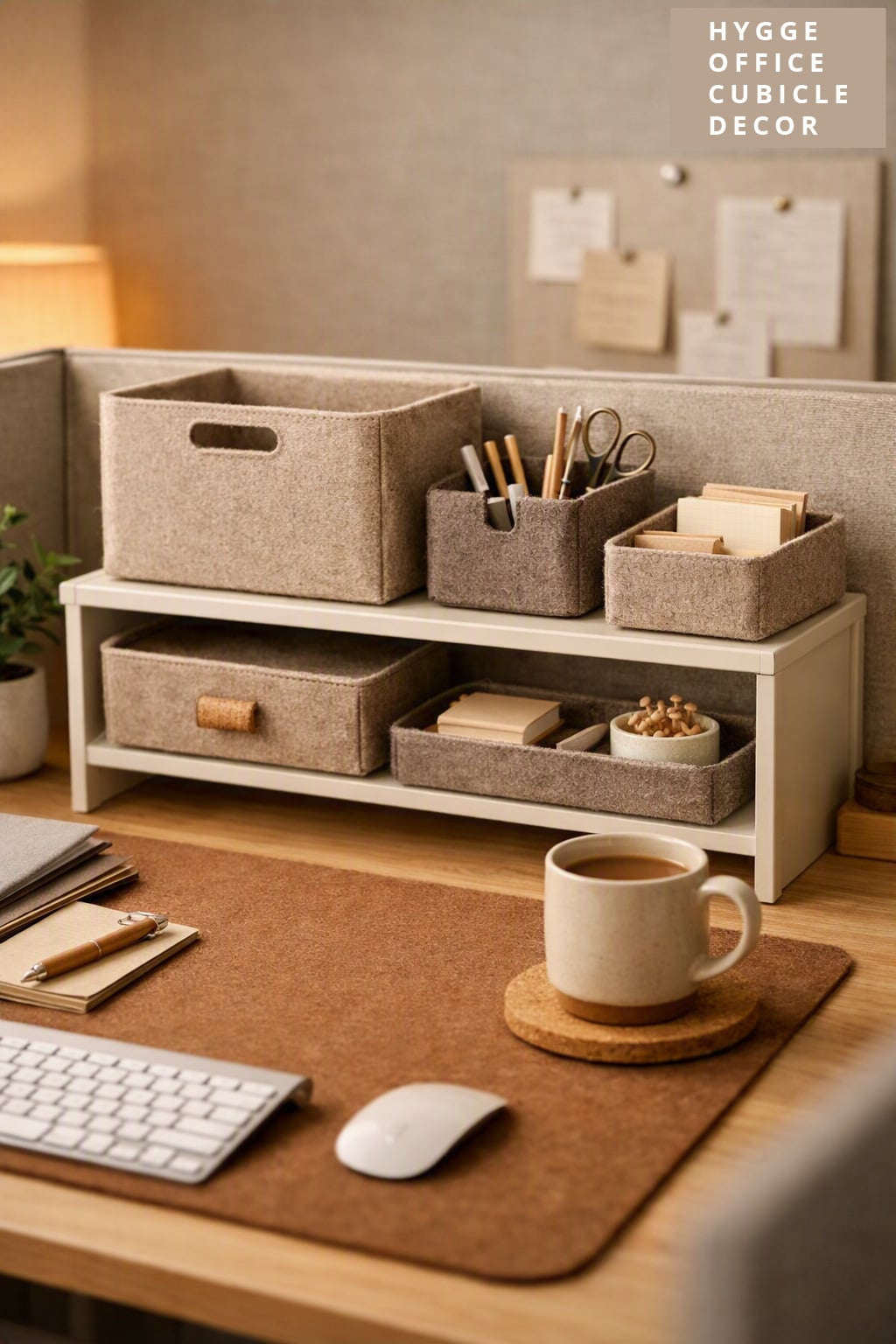 Hygge Office Cubicle Decor Idea 6 Simple Storage Solutions