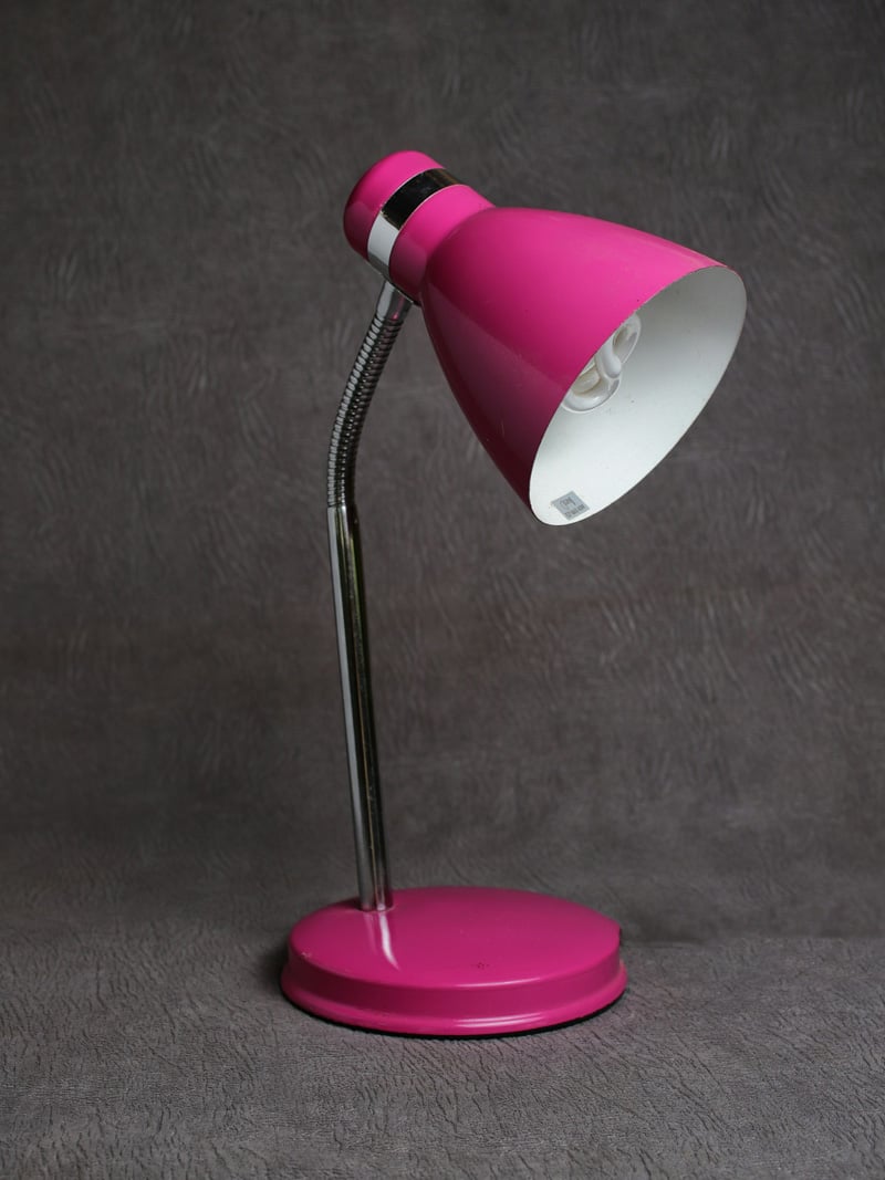 pink desk lamp