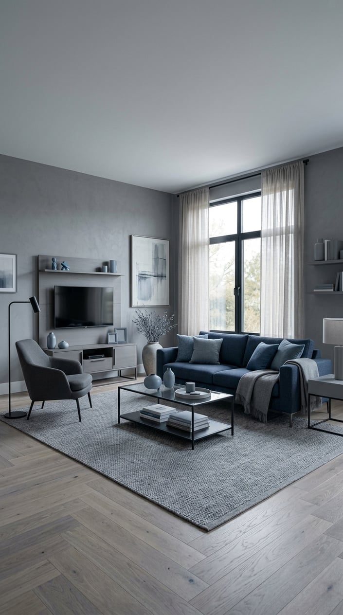 Blue Color Scheme Living Room Mistake 7 Blue and Gray Combo