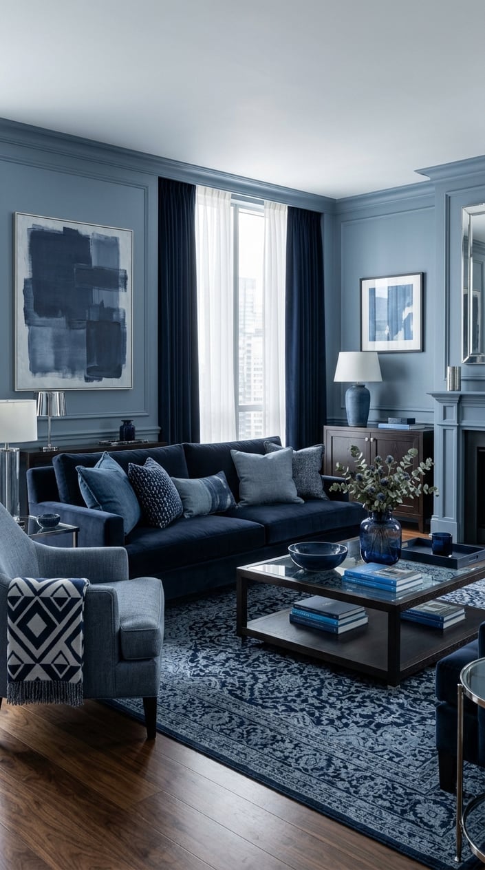 Blue Color Scheme Living Room Mistake 8 No Warmer Counterbalance