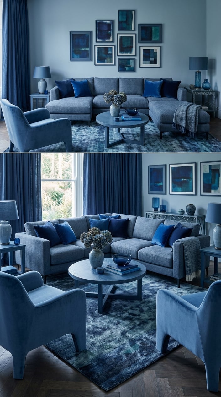Blue Color Scheme Living Room Mistake 9 Similar Shades