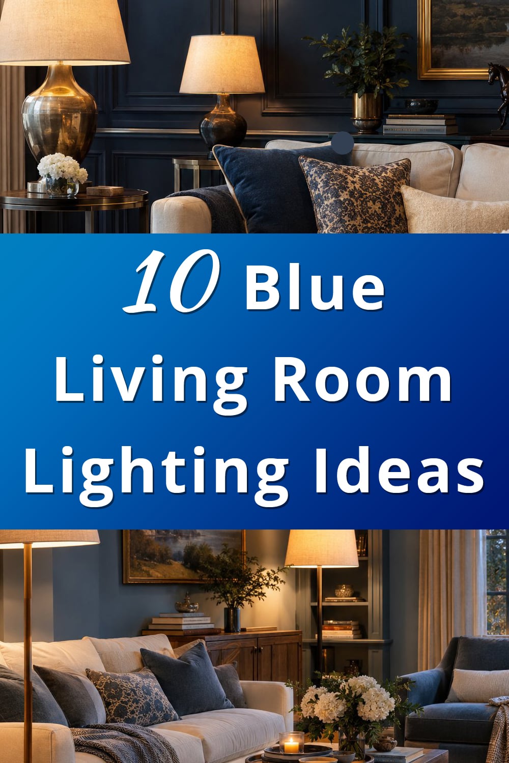 Blue Living Room Lighting Ideas p1