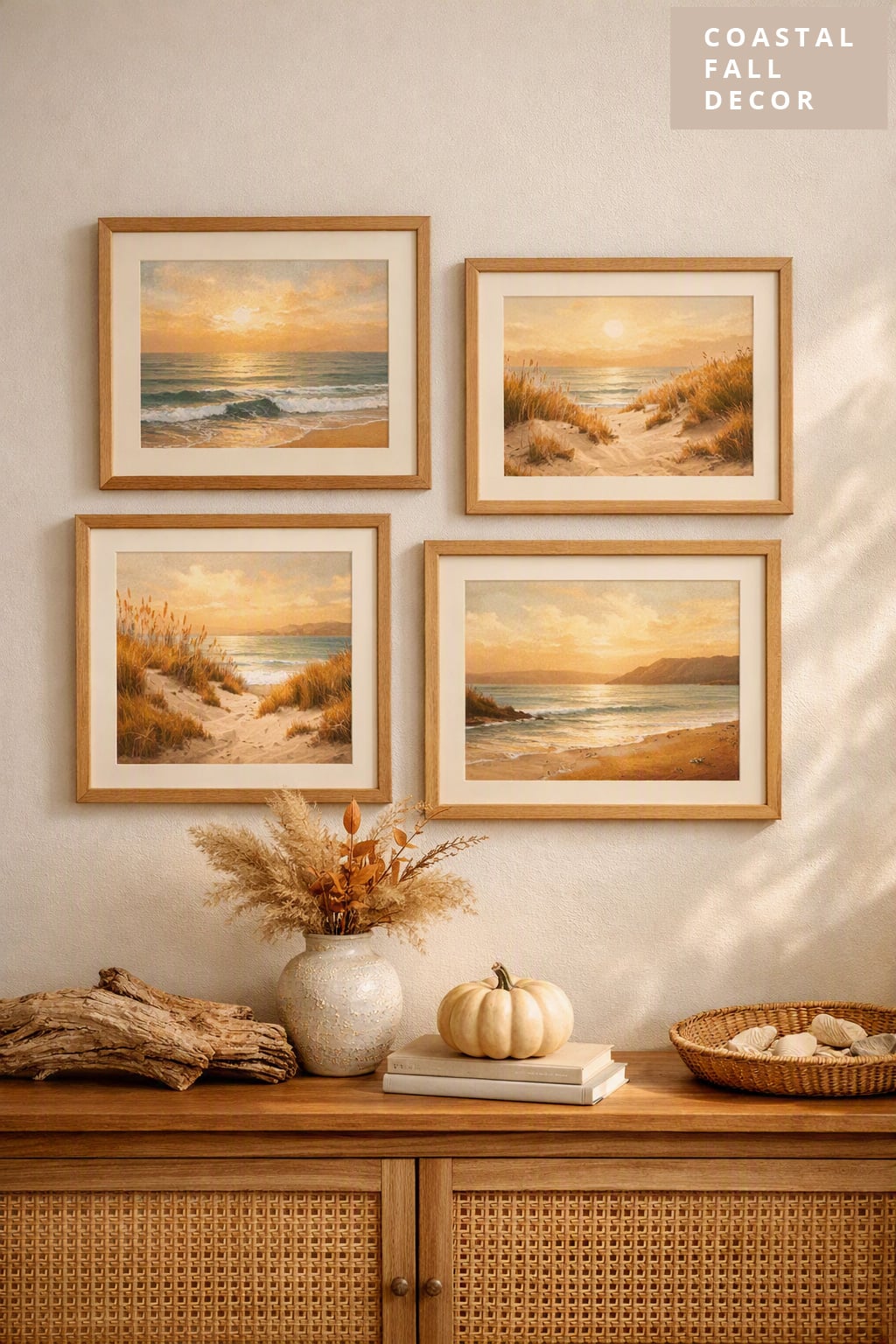 Coastal Fall Living Room Decor Idea 10 Wall Art