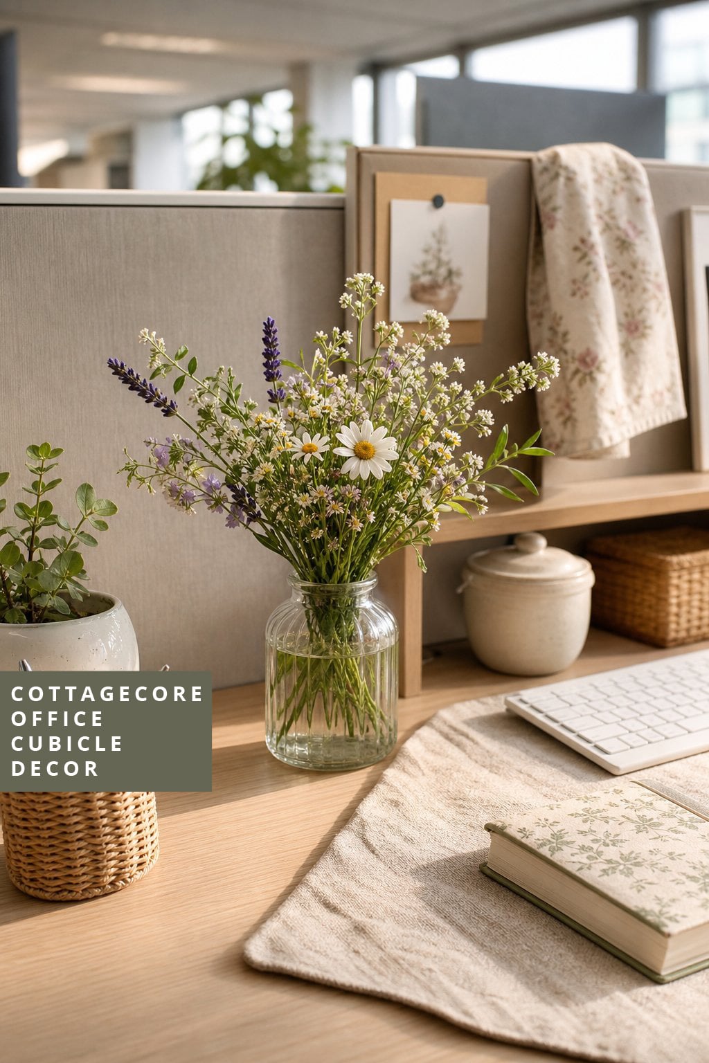 Cottagecore Office Cubicle Decor Idea 2 Wildflower Touches