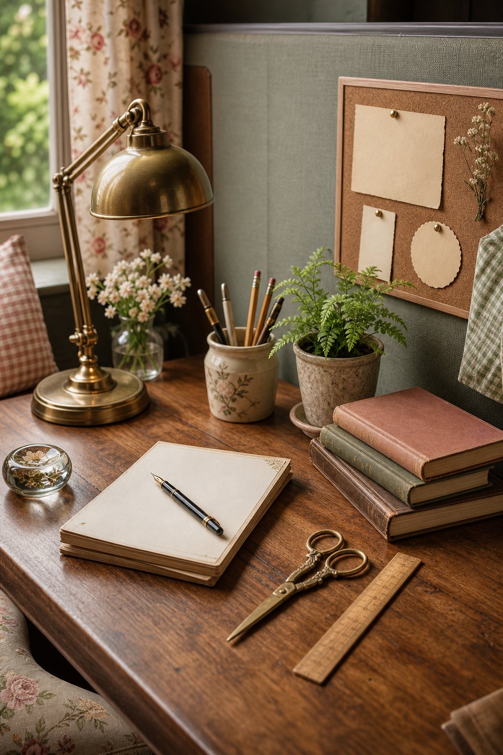 Cottagecore Office Cubicle Decor Idea 3 Vintage Desk Accessories