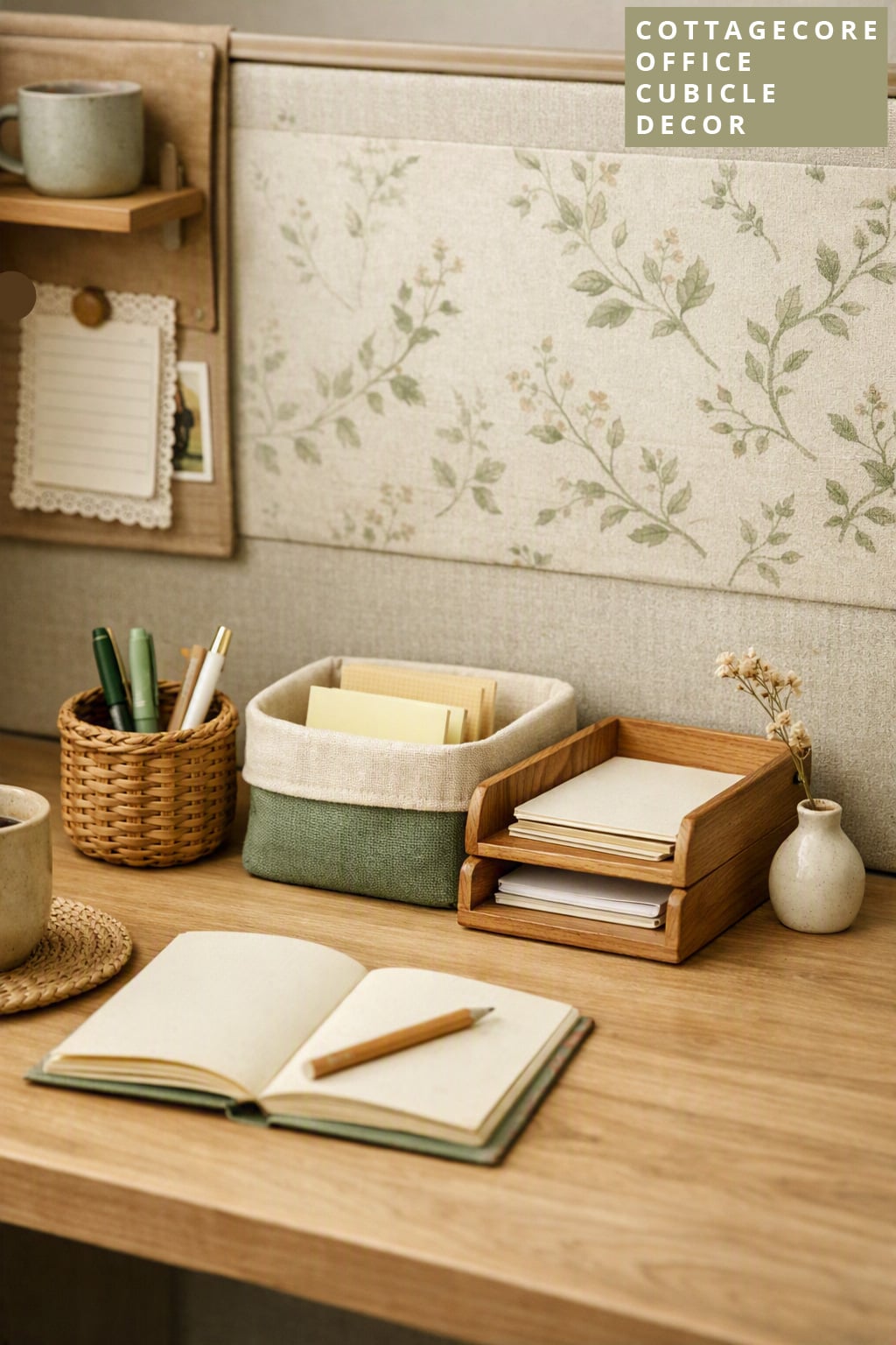 Cottagecore Office Cubicle Decor Idea 9 Storage Solutions