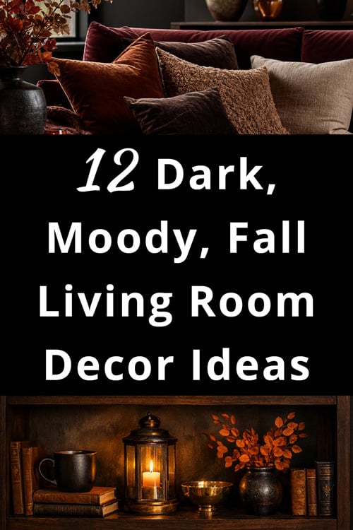 Dark Moody Fall Living Room Decor Ideas