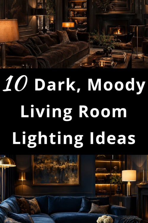 Dark Moody Living Room Lighting Ideas