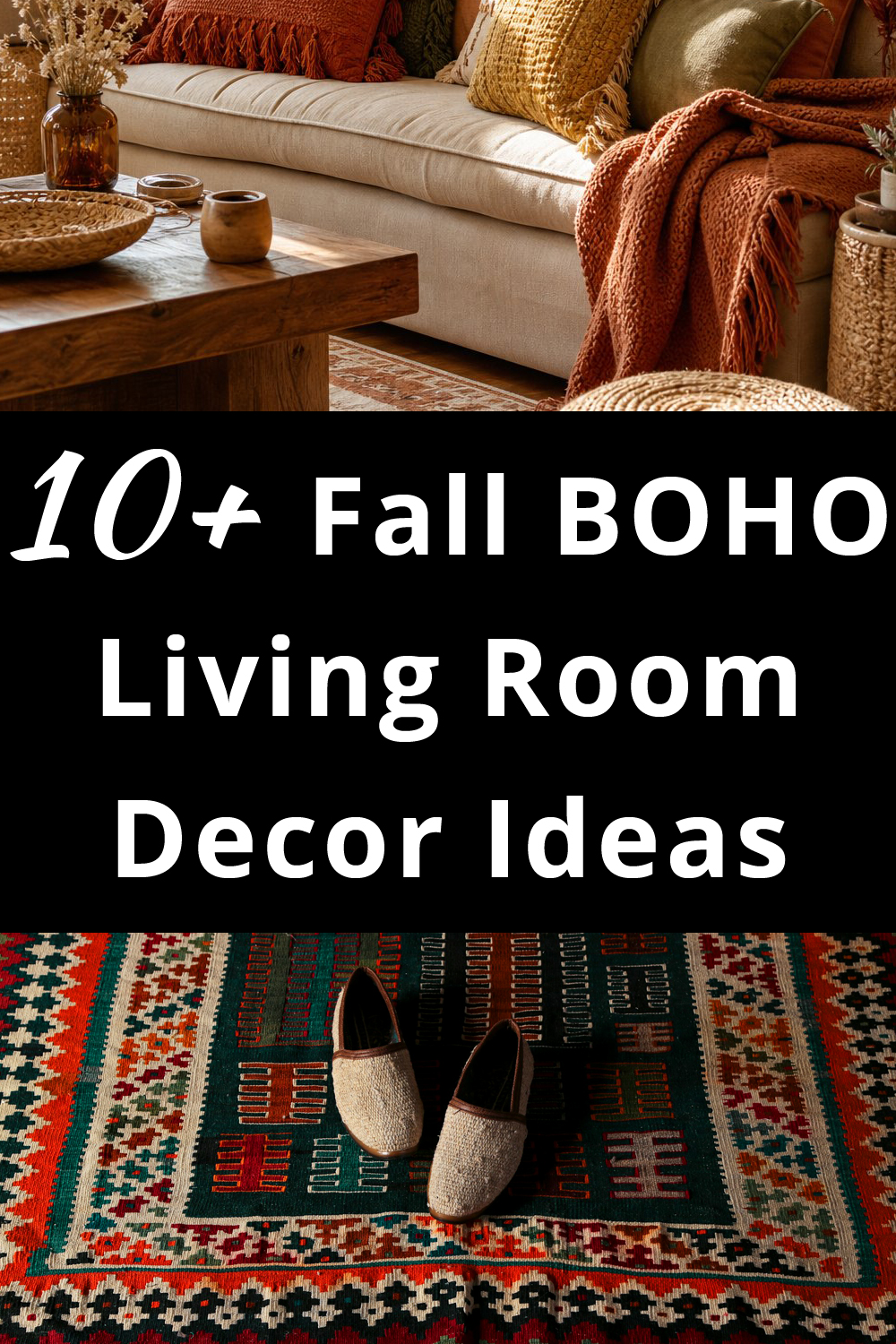 Fall Boho Living Room Decor Ideas p1