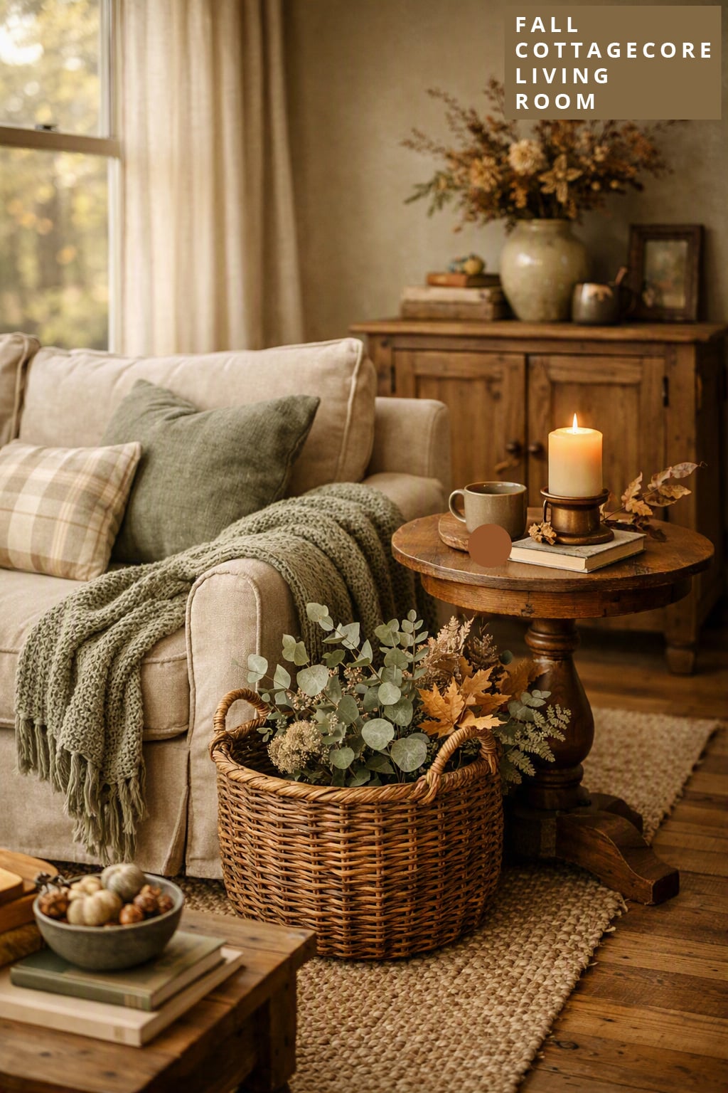 Fall Decor Ideas Cottagecore Living Room 7 Rustic Baskets