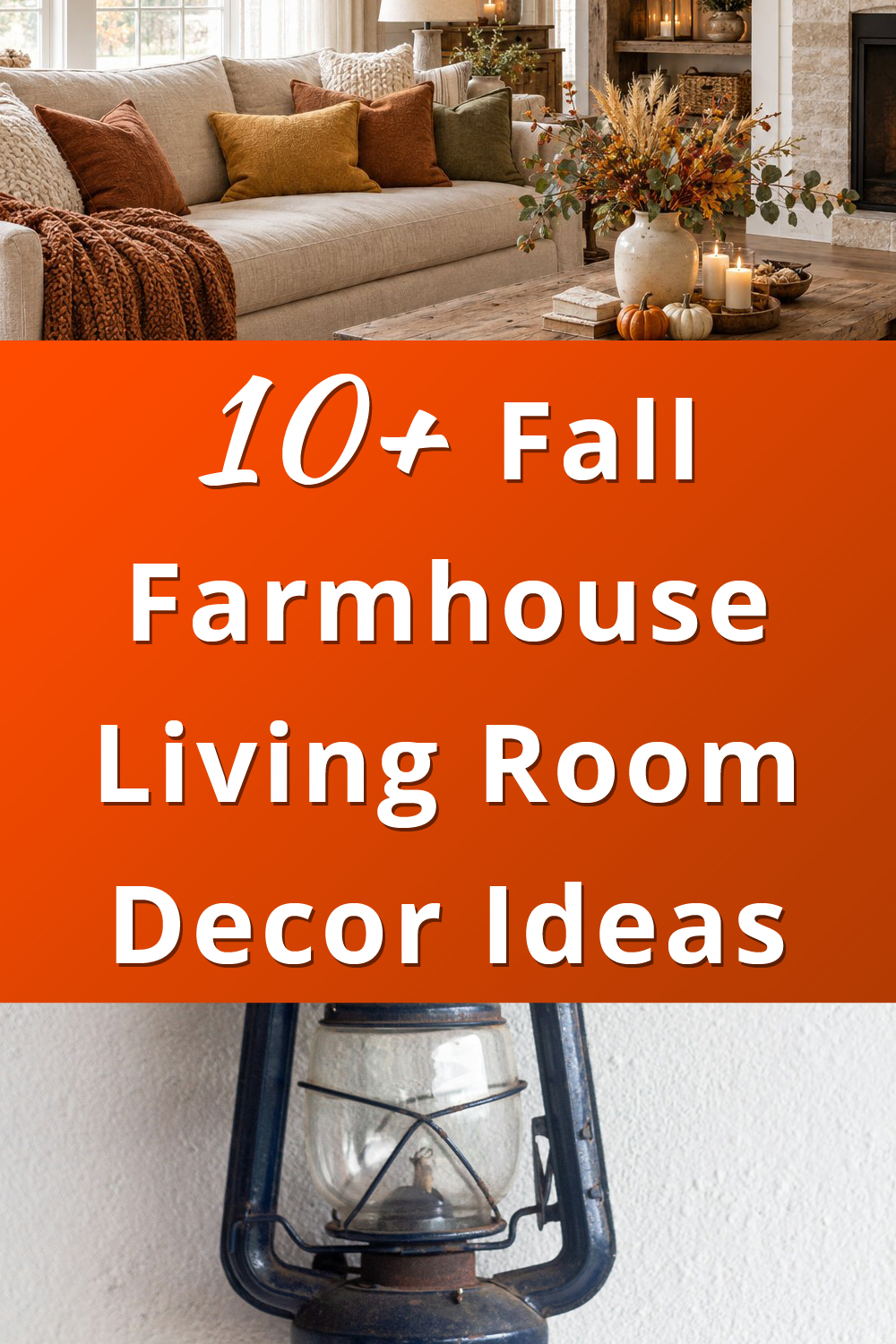Fall Farmhouse Living Room Decor Ideas p1
