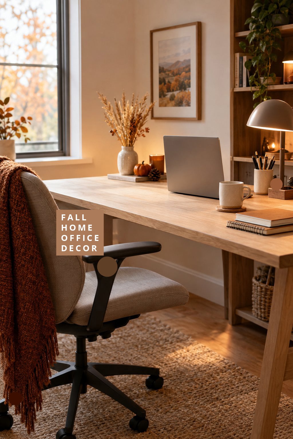 Fall Home Office Decor Idea 2 Cozy Accent Lighting