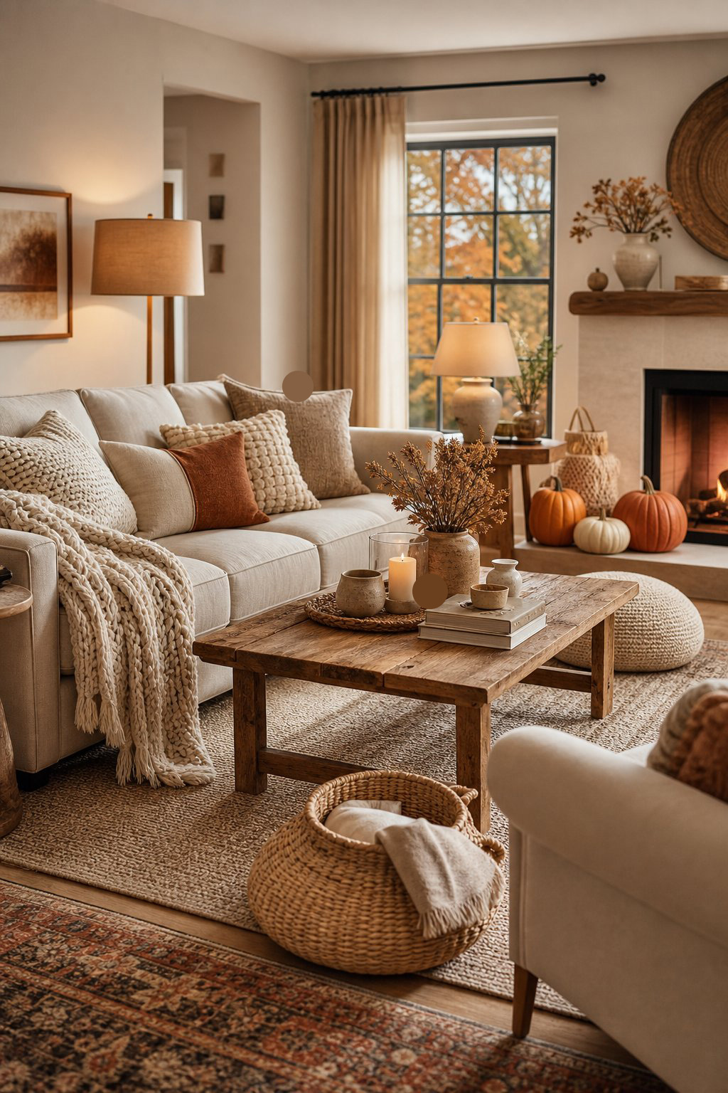 Fall Living Room Decor Idea 6 Hygge
