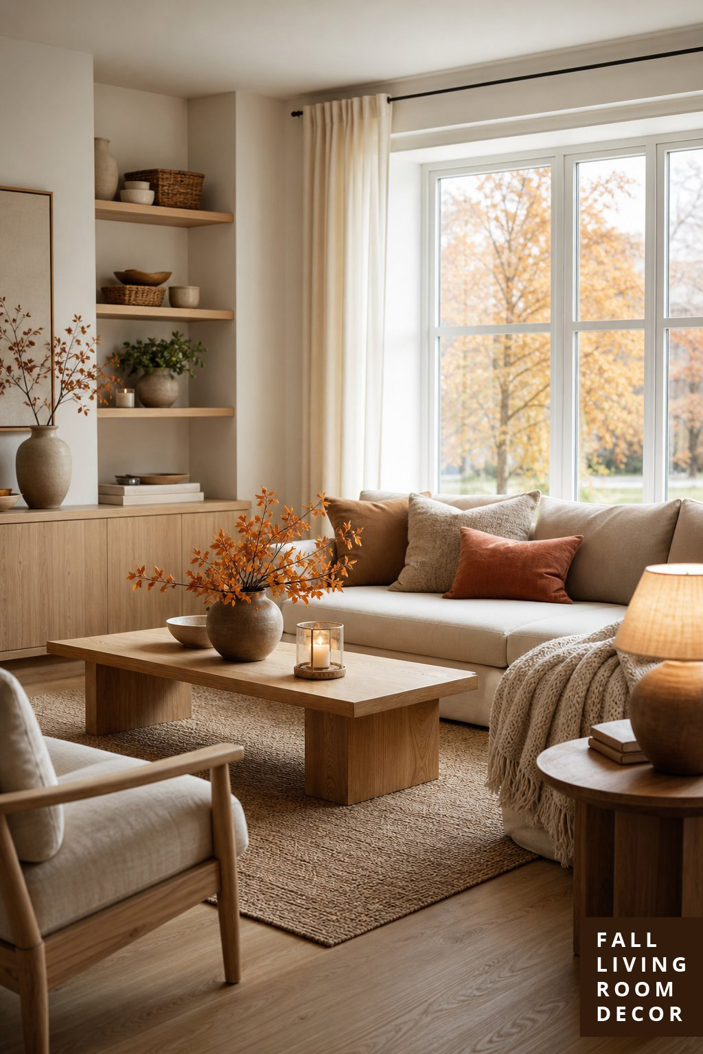 Fall Living Room Decor Idea 7 Scandinavian