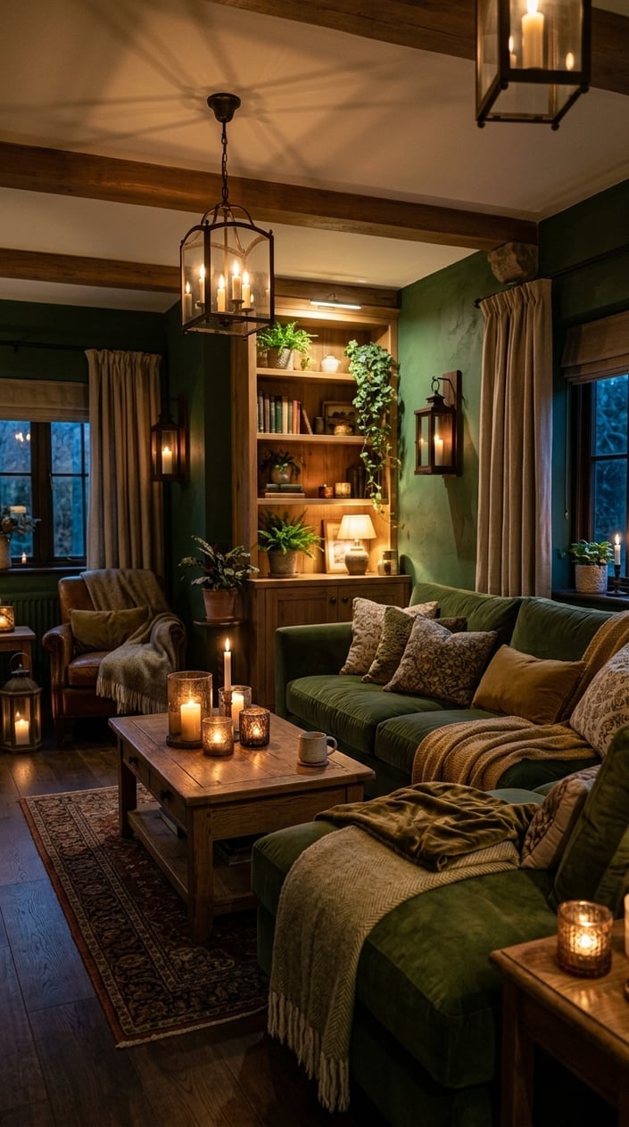 Green Living Room Lighting Idea 10 Inspired by Candles