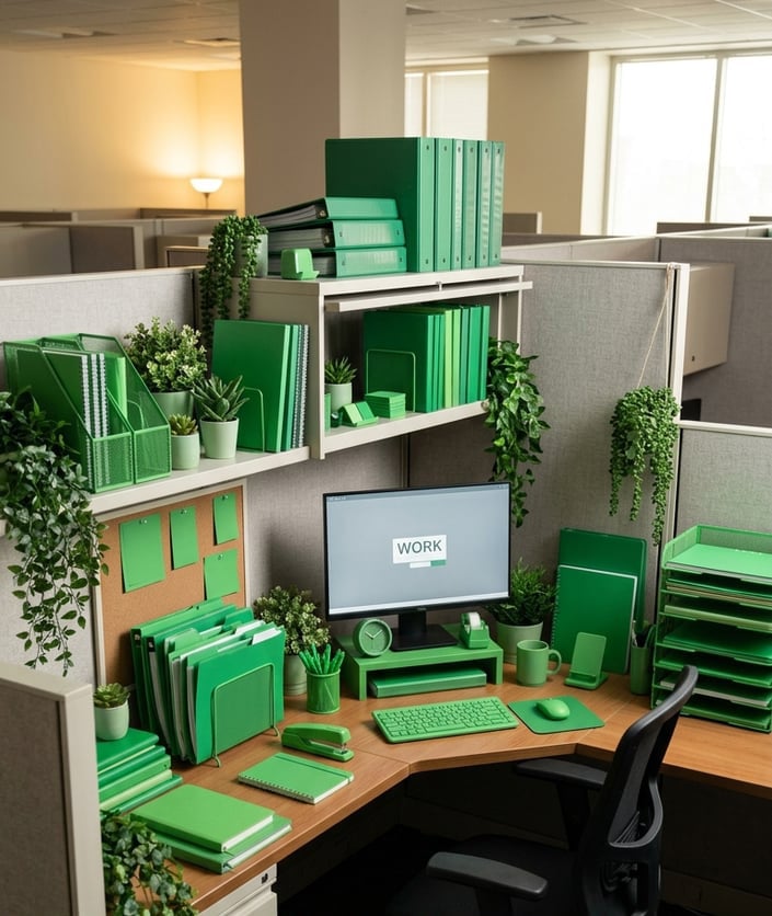 Office Cubicle Artificial Plant Decor Mistake 6 Matched Every Accessory