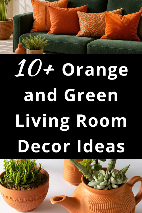 Orange and Green Living Room Decor Ideas