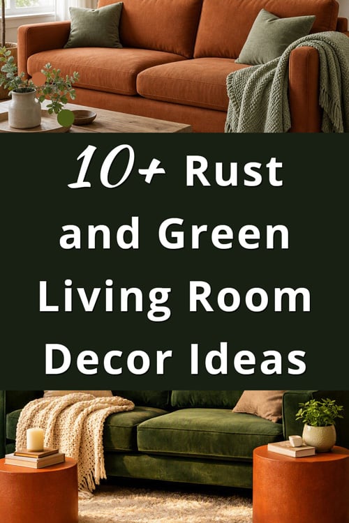 Rust and Green Living Room Decor Ideas