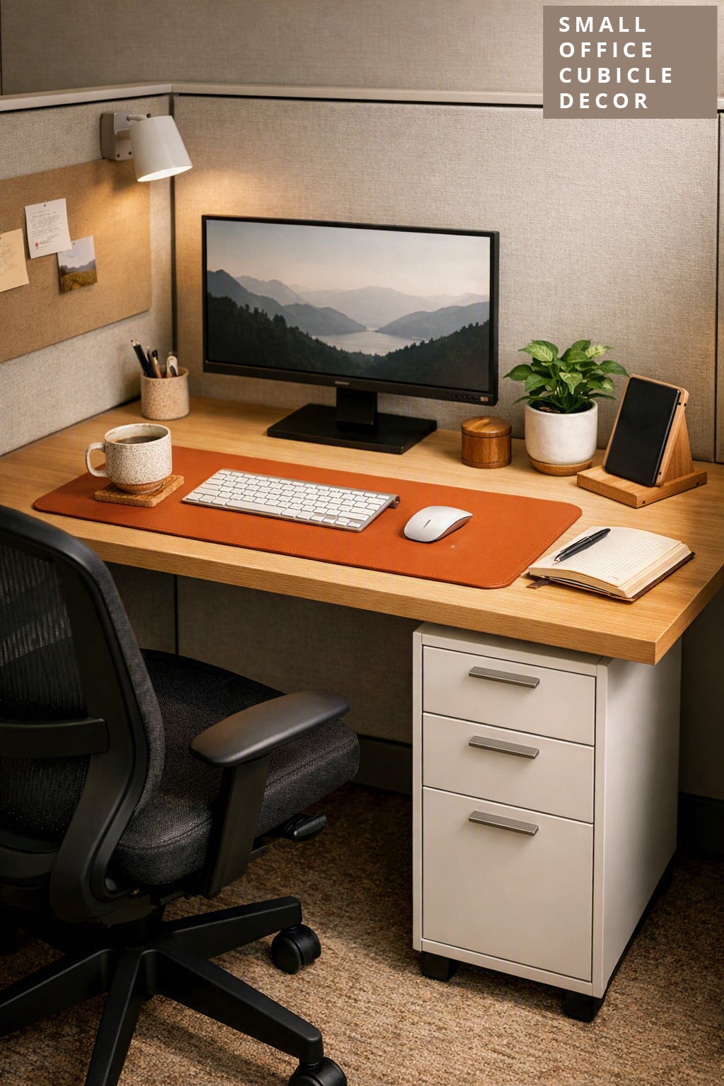 Small Office Cubicle Decor Idea 7 Narrow Drawer Unit