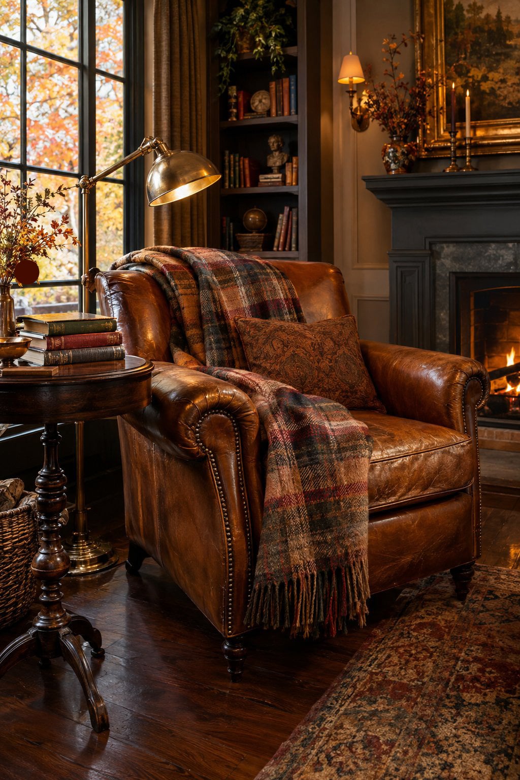 Vintage Fall Living Room Idea 10 Reading Corner