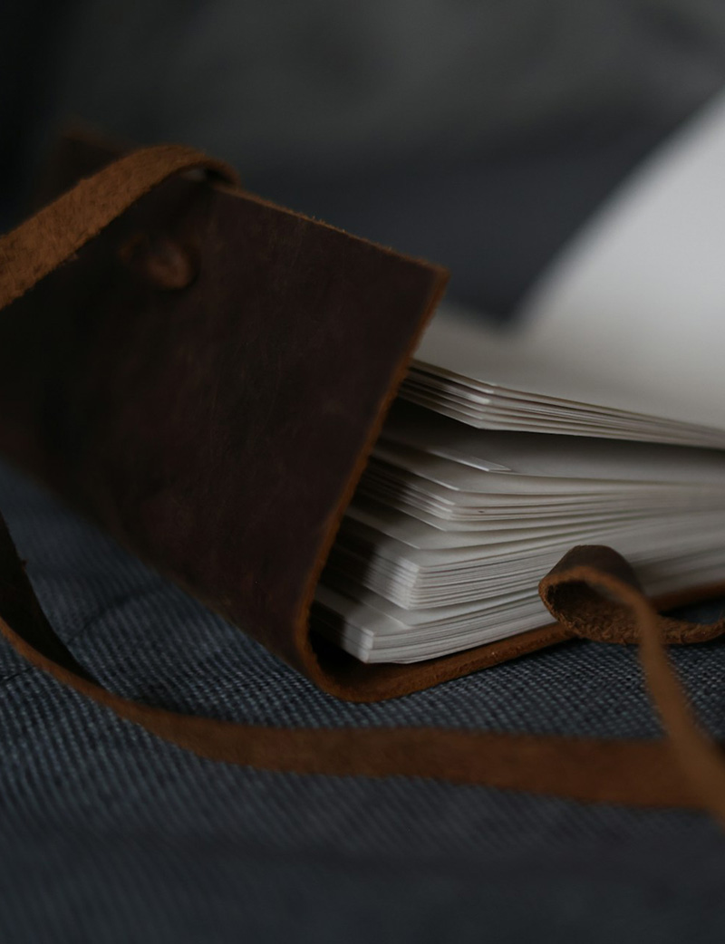 vintage leather journal