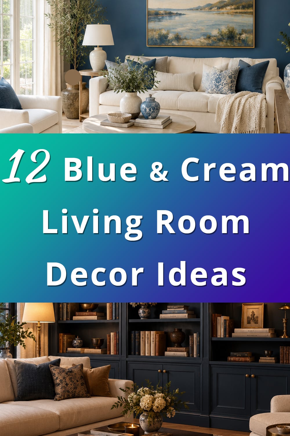 Blue and Cream Living Room Decor Ideas p1