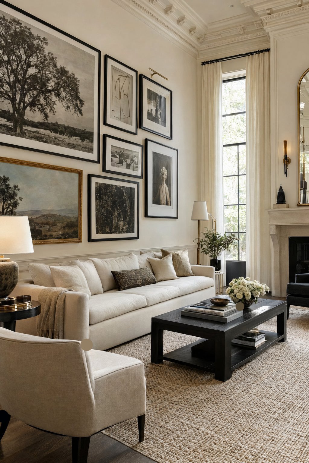 Cream and Black Living Room Decor Idea 5 Artwork