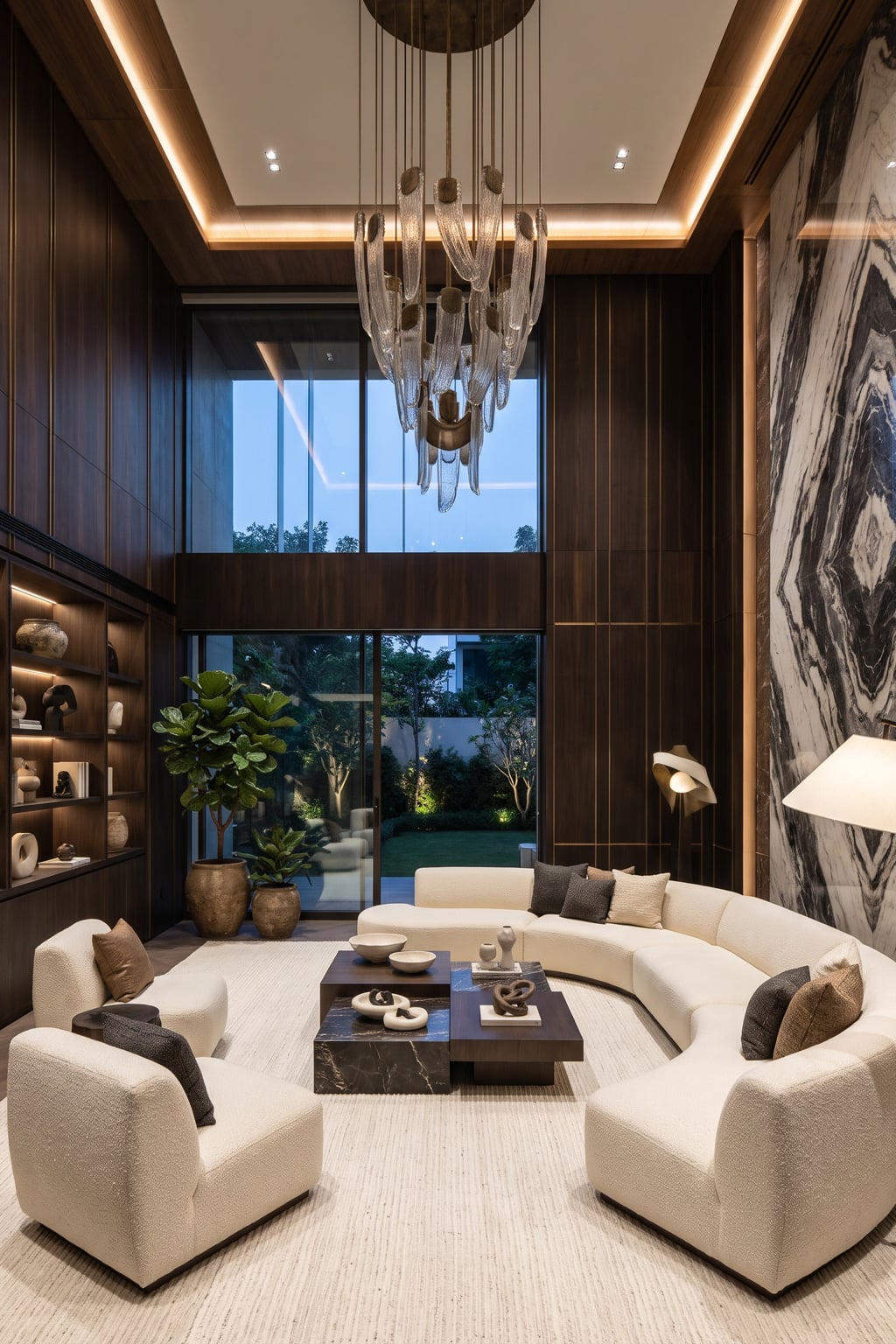 Cream and Espresso Living Room Decor Idea 12 Modern Hotel Lounge Vibe