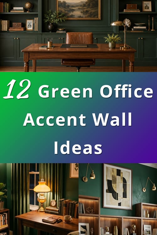 Green Office Accent Wall Ideas