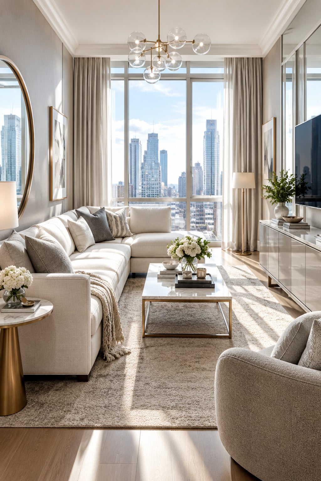 Grey and Cream Living Room Decor Idea 3 Apartment
