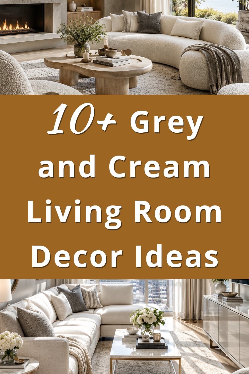 Grey and Cream Living Room Decor Ideas p1