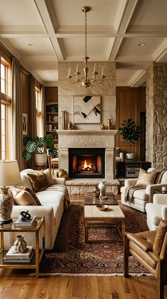 Living Room 10 1980s Mixed Natural Stone Surfaces