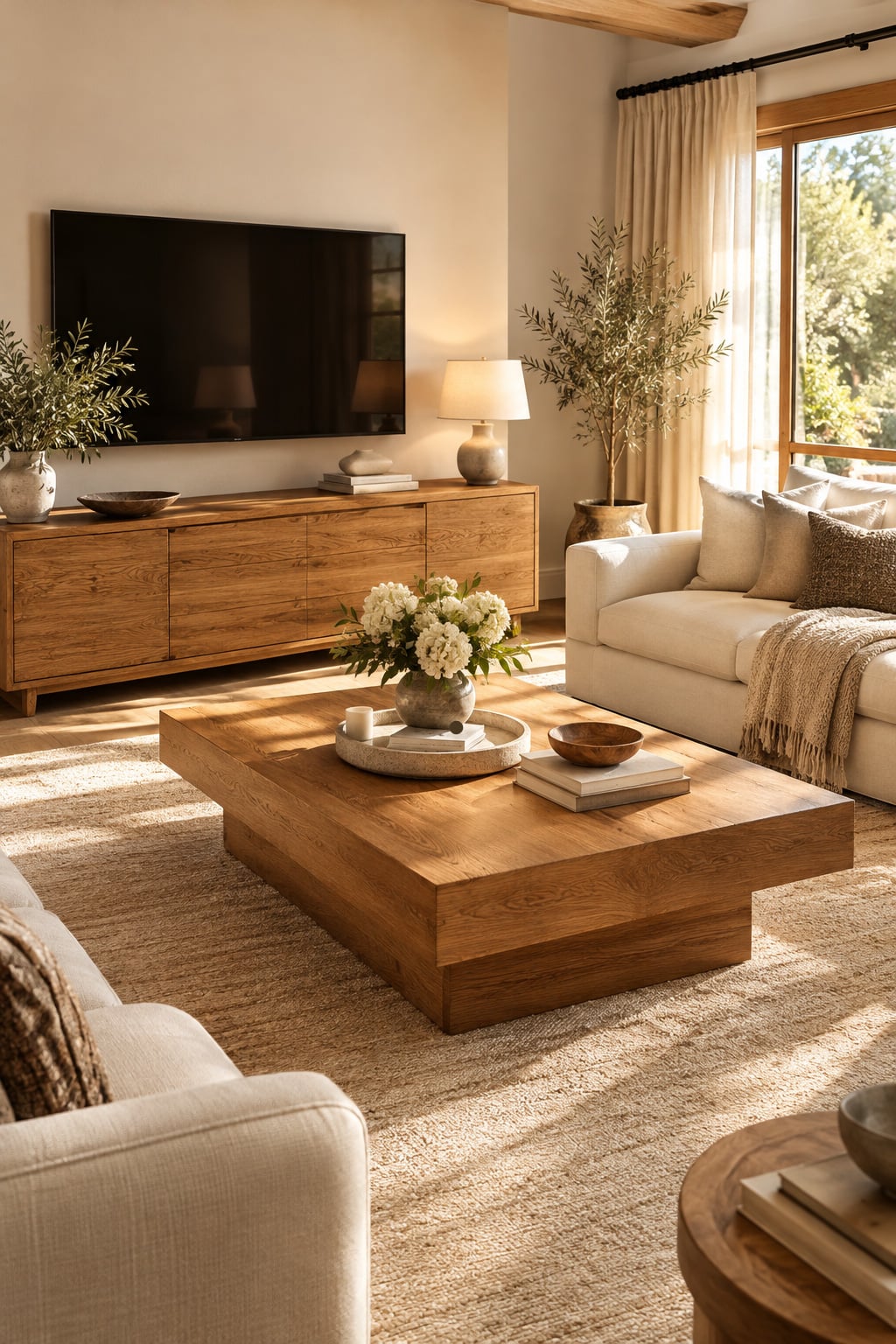 Living Room 2 Modern Honey Oak Furniture
