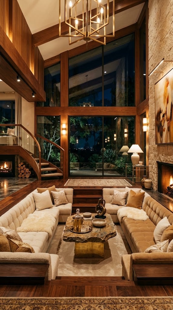 Living Room 4 1980s Conversation Pit Seating