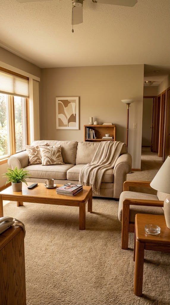 Living Room 7 1990s Warm Beige and Tan Color Palettes