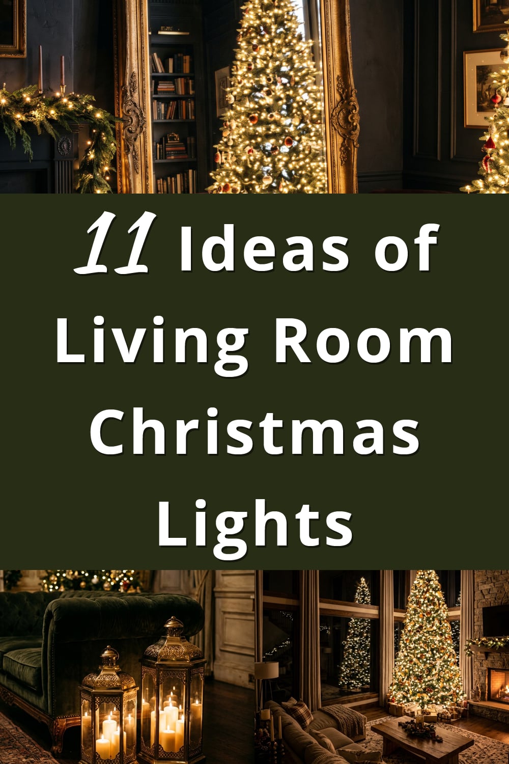 Living Room Decor Ideas Christmas Lights p1