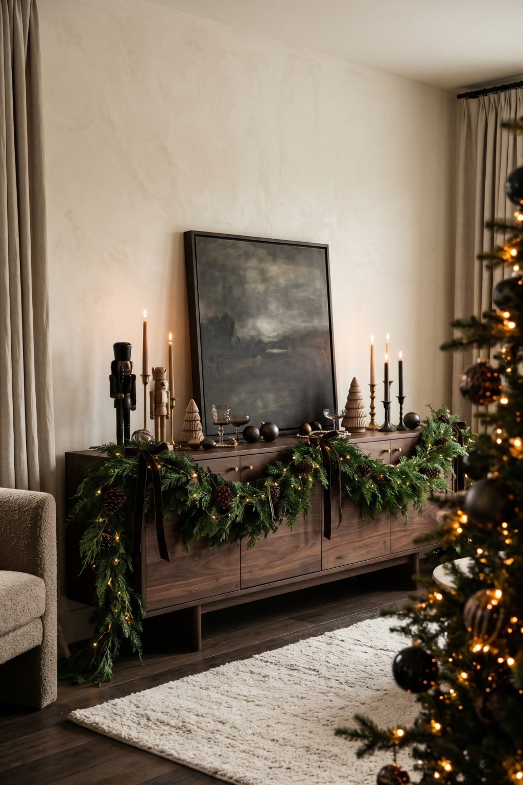 christmas living room decor idea without fireplace 4 Media Console