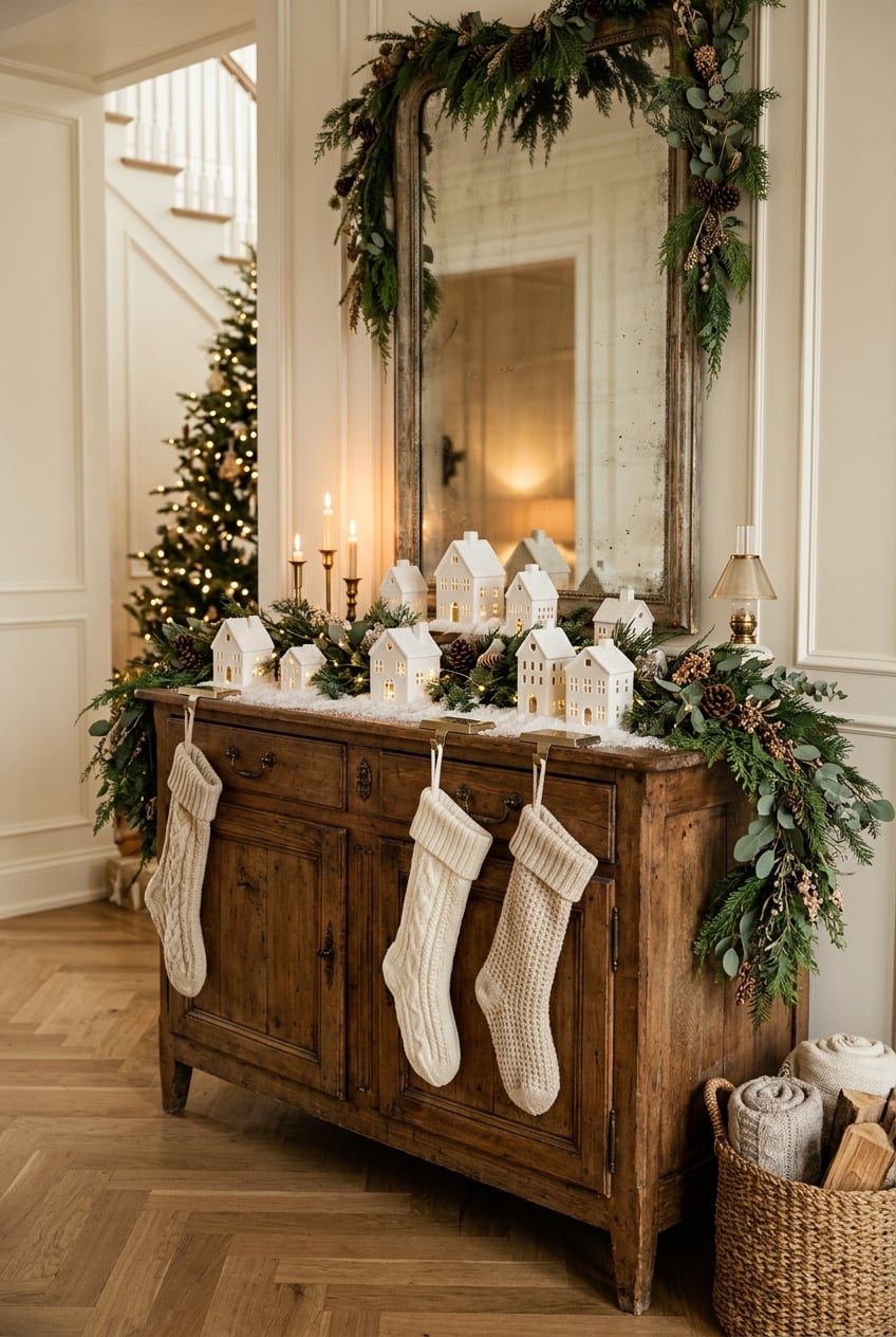 christmas living room decor idea without fireplace 7 Console Table