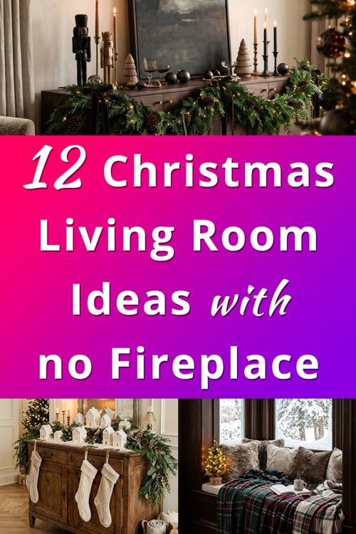 christmas living room decor ideas without fireplace