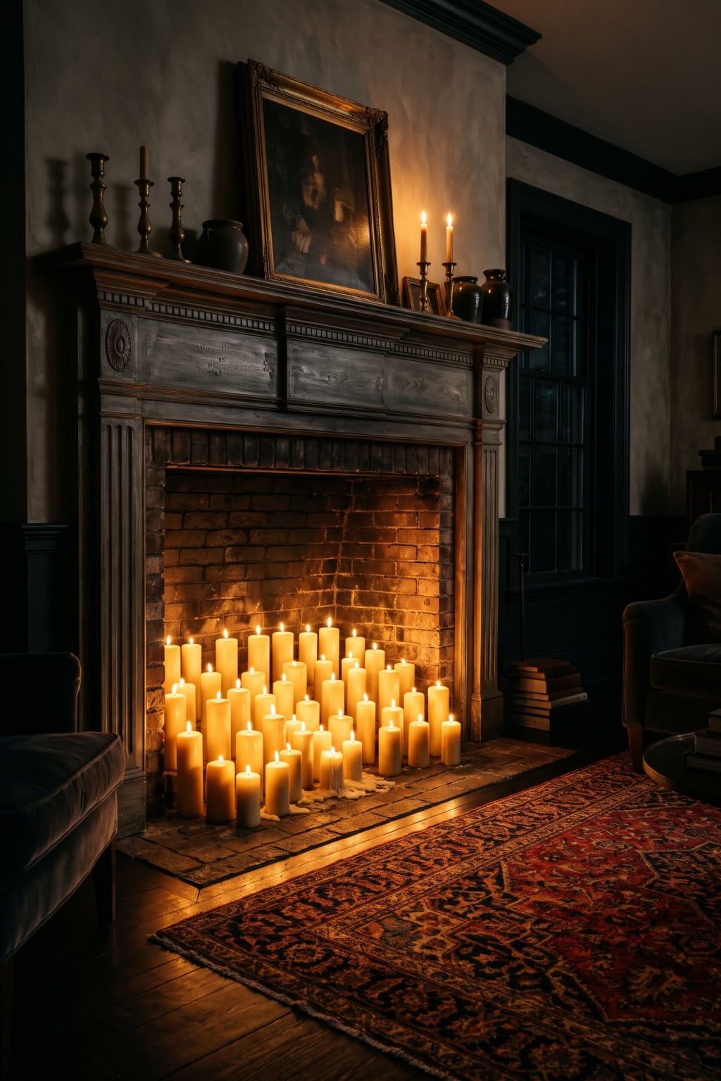 living room decor christmas lights idea 4 fireplace with candles