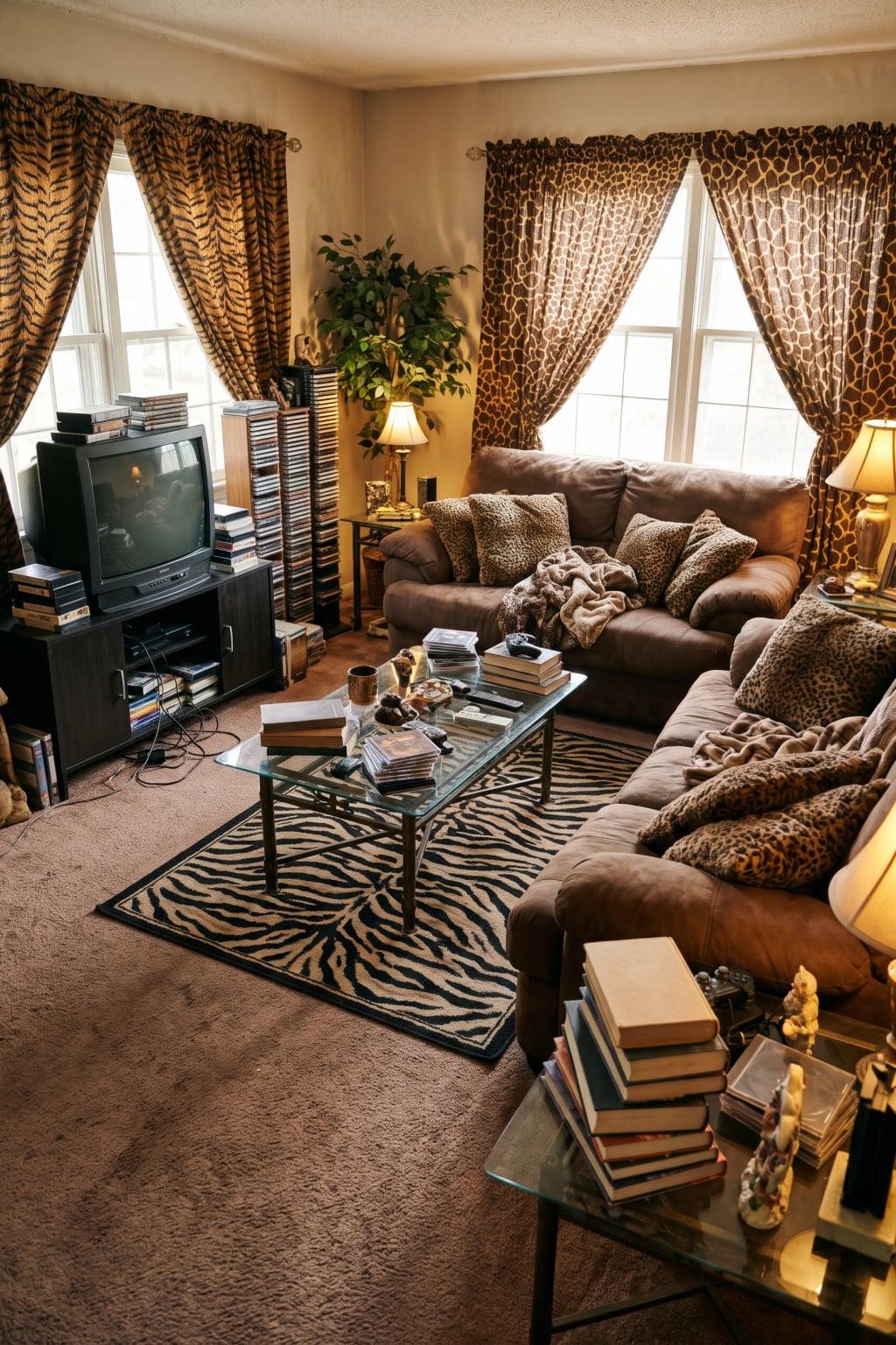 living room early 2000s 2 Leopard and animal prints
