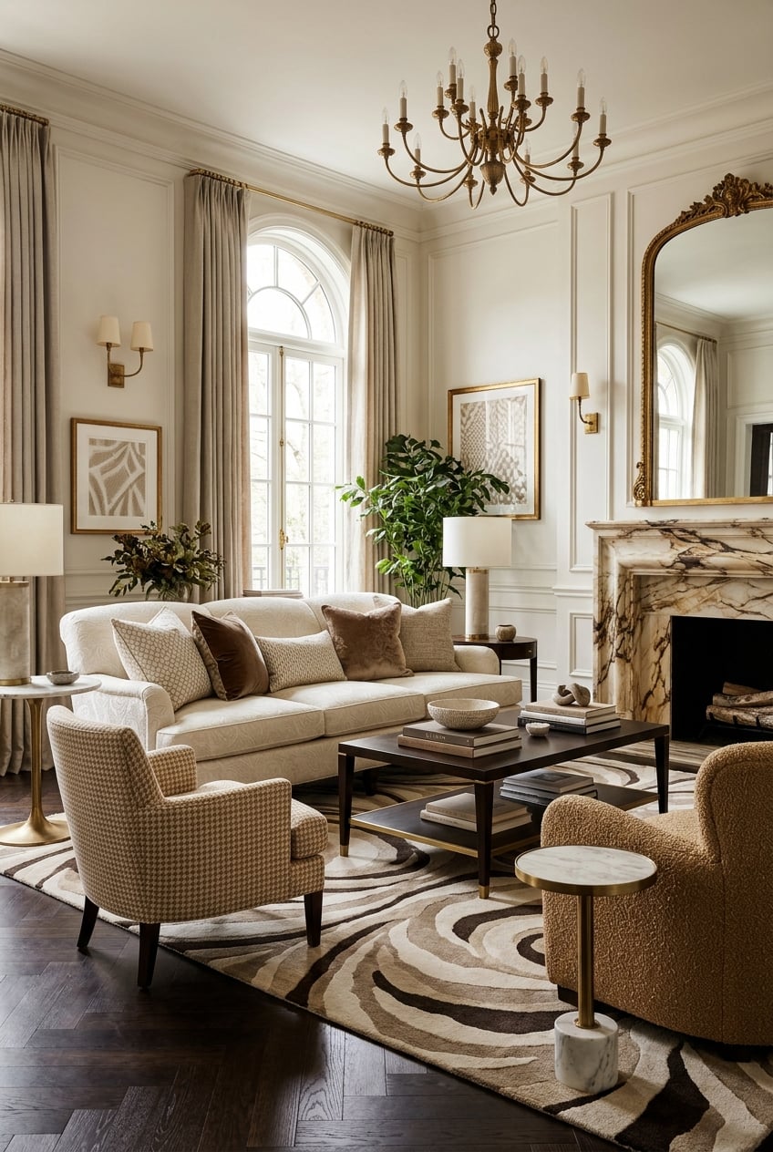 living room modern 10 pattern mixing