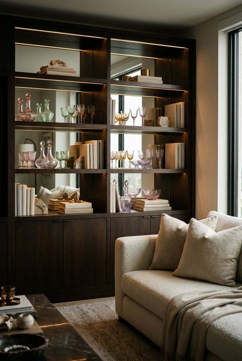 living room modern 4 Colored glassware
